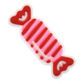 Red & pink stripy wrapped sweet 607-10 - Shoe Charm