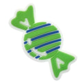 Green & blue stripy wrapped sweet 607-12 - Shoe Charm