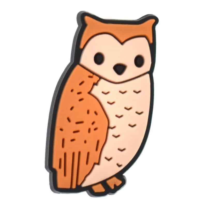 Brown & white owl 618-07 - Shoe Charm