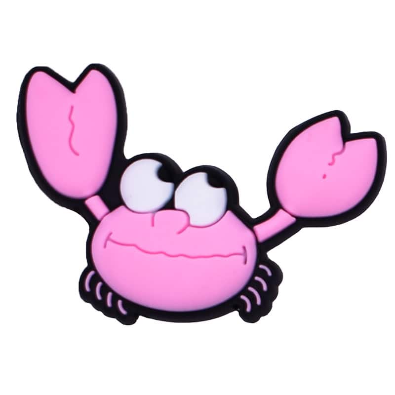 Happy pink crab 63-07 Shoe Charm