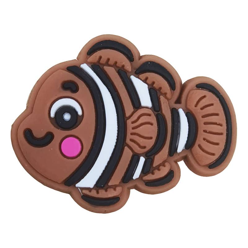 Brown stripey fish 63-08 Shoe Charm
