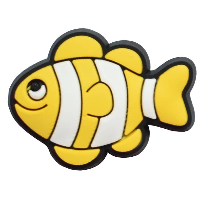 Yellow stripey fish 63-24 Shoe Charm