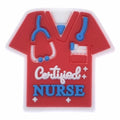Certified NURSE red scrubs 667-17 Shoe Charm