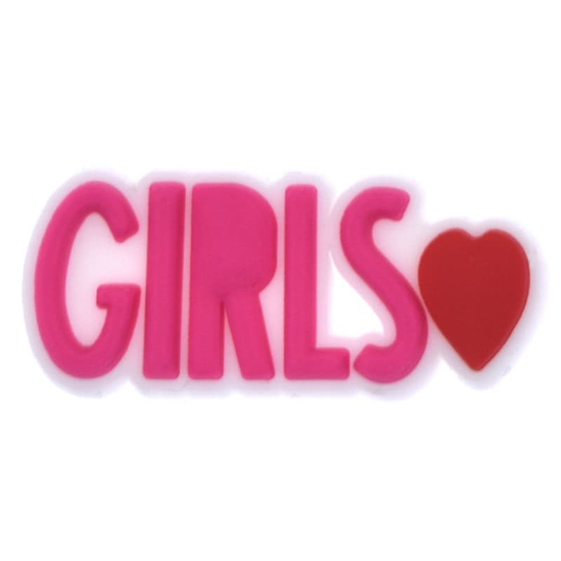 GIRLS heart sign logo 669-06 Shoe Charm