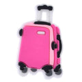 Pink suitcase on wheels 669-13 Shoe Charm