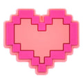 Pink cube heart sign logo 669-18 Shoe Charm