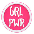 GIRL PWR round badge sign logo 669-19 Shoe Charm