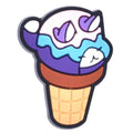 Sleeping pink blue & purple ice cream cat 671-02 - Shoe Charm