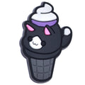 Black ice cream cat with swirl on head 671-03 - Shoe Charm