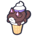 Chocolate ice cream cat with swirl 671-05 - Shoe Charm