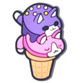 Pink & purple double scoop ice cream cats 671-07 - Shoe Charm