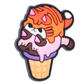 Orange & pink double scoop ice cream cats 671-08 - Shoe Charm
