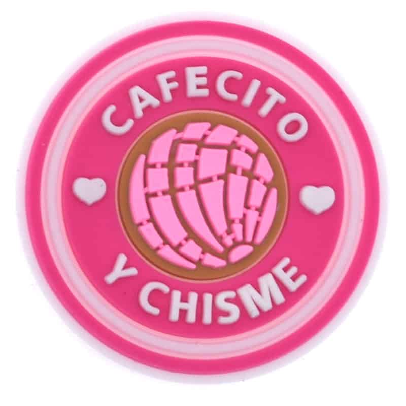 Shoe Charm -  CAFEITO Y CHISME pink badge sign logo CONCHA SWEETBREAD 675-02