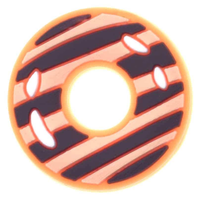 Chocolate stripes donut 676-01 - Shoe Charm