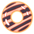 Chocolate stripes donut 676-01 - Shoe Charm