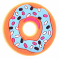 Light blue icing sprinkles donut 676-02 - Shoe Charm