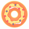 Yellow icing with star sprinkles donut 676-03 - Shoe Charm