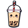 Smiley boba tea with red & white straw 676-13 - Shoe Charm