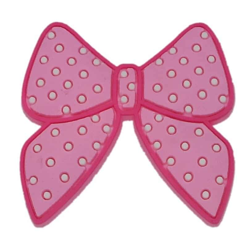 Small spot pink ribbon bow 69-04 Shoe Charm