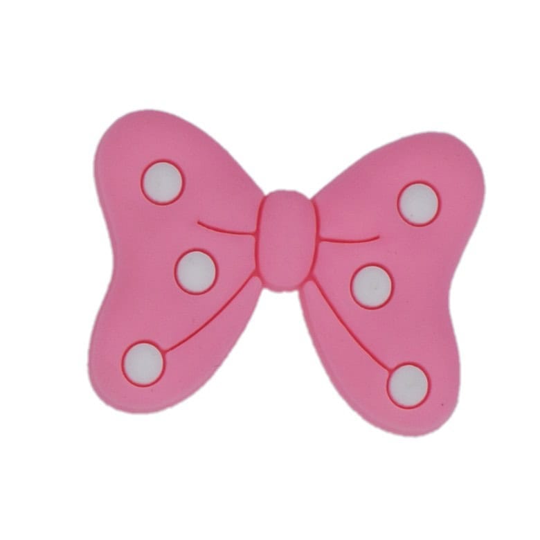 Ribbon bow pink/white spots 69-10 Shoe Charm
