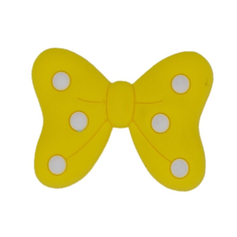 Sotted yellow ribbon bow 69-12 Shoe Charm