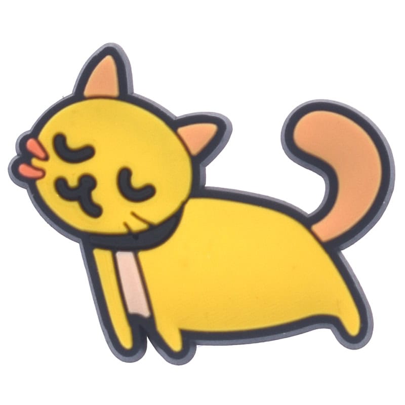 Happy yellow cat 691-08 - Shoe Charm
