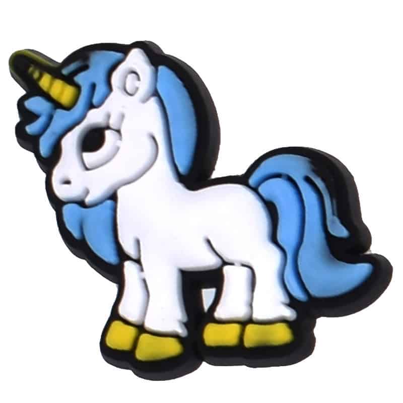 Unicorn standing with blue mane 87-09 Shoe Charm