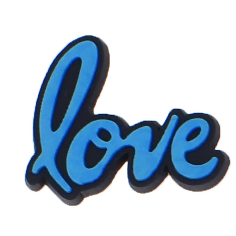 love alone blue on black symbol sign logo 88-101 Shoe Charm
