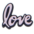 love alone pink on black symbol sign logo 88-104 Shoe Charm