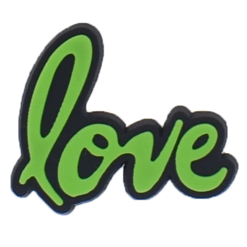 love alone green on black symbol sign logo 88-105 Shoe Charm