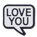 LOVE YOU white square speech bubble 88-106 Shoe Charm