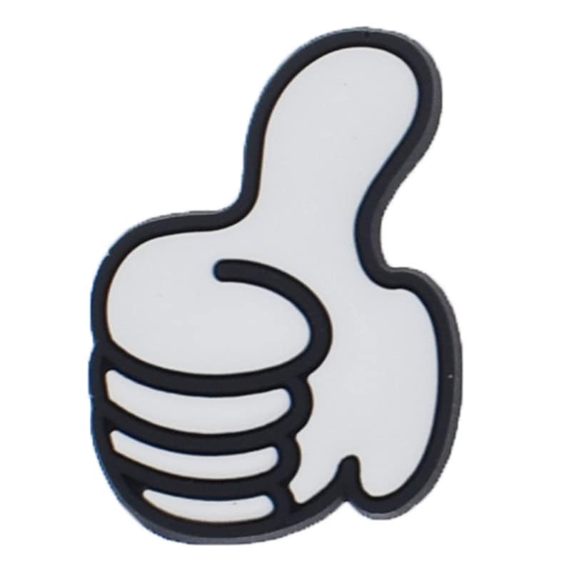 Thumbs up white gesture sign logo 88-114 Shoe Charm