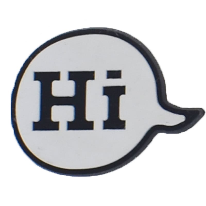 Hi balloon white speech bubble 88-122 Shoe Charm
