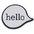 hello balloon white speech bubble 88-130 Shoe Charm