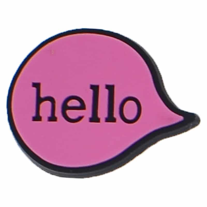 hello balloon pink speech bubble 88-135 Shoe Charm