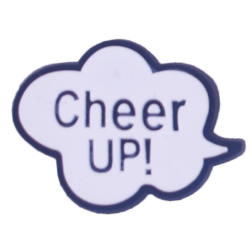 Cheer UP! White cloud speech bubble 88-138 Shoe Charm