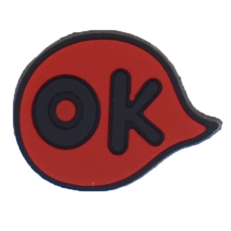 Ok red balloon speech bubble 88-150 Shoe Charm