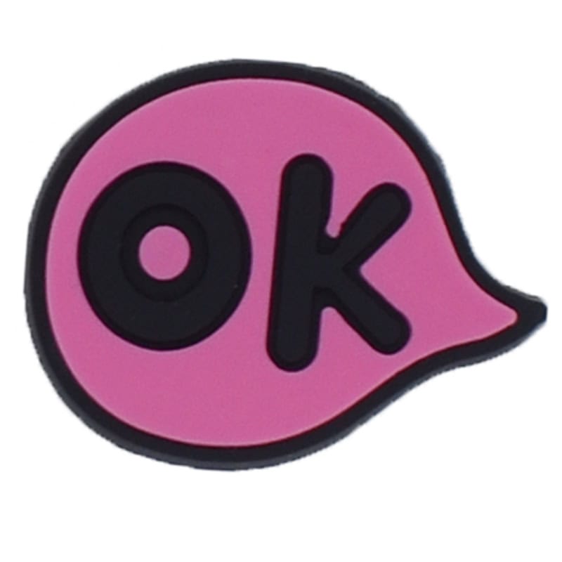 Ok pink balloon speech bubble 88-151 Shoe Charm