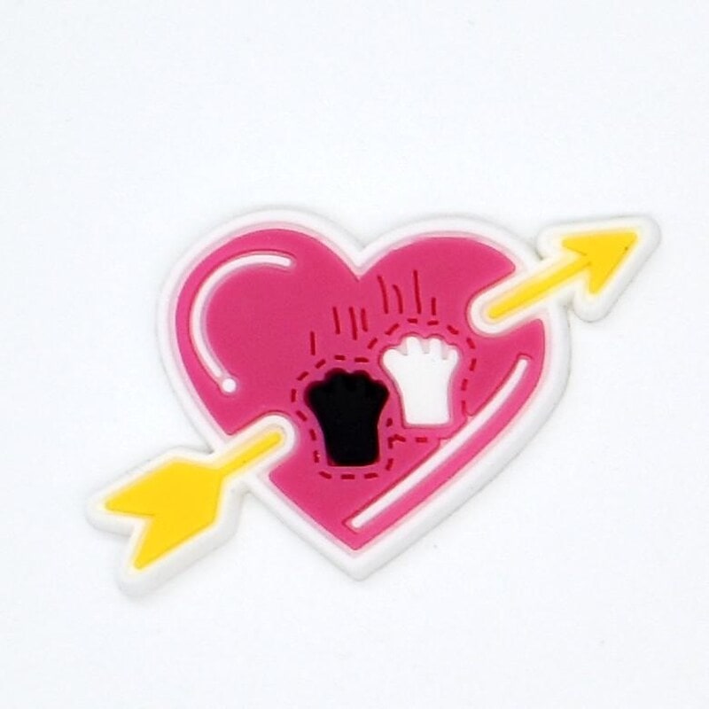 Cupid's arrow heart 88-29 Shoe Charm