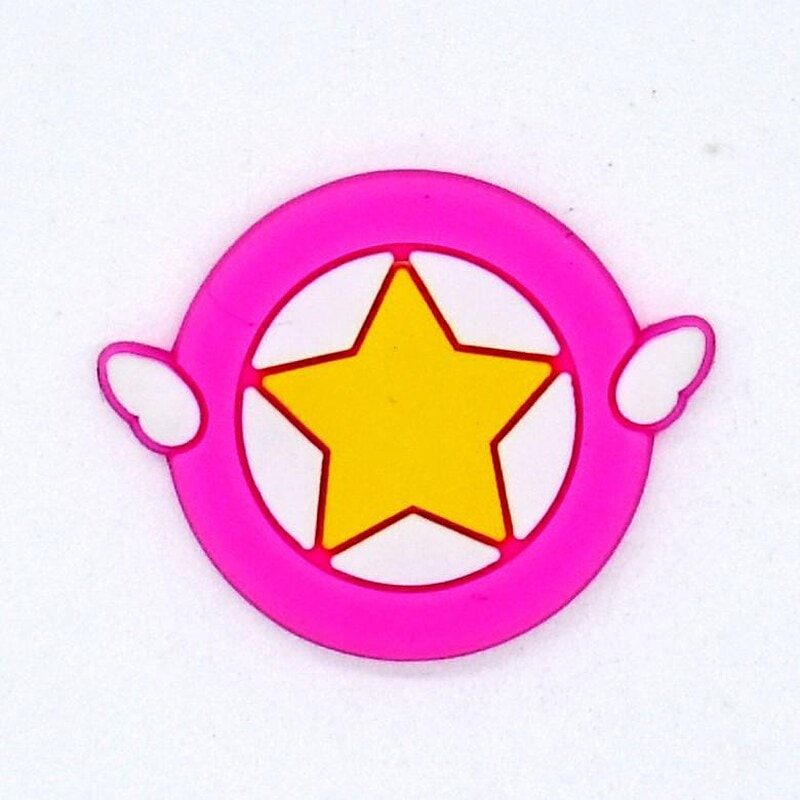 Shoe charm -Yellow star ring badge  88-33