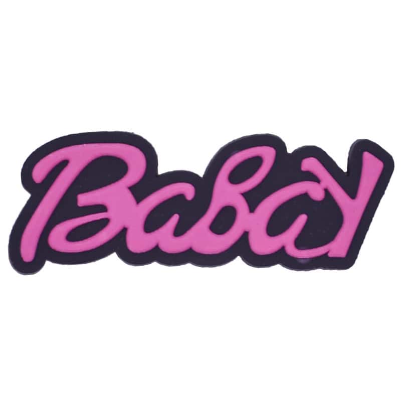 Baby dark pink on black sign logo 88-38 Shoe Charm