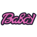 Baby dark pink on black sign logo 88-38 Shoe Charm