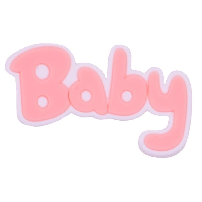 Baby coral on white sign logo 88-41 Shoe Charm