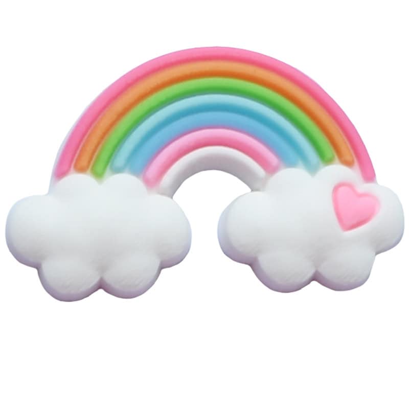 Pastel rainbow cloud ends 88-43 - Shoe Charm