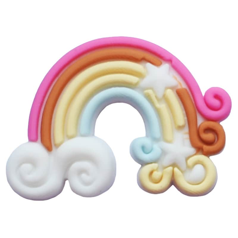Pink highlight cloud end rainbow 88-44 - Shoe Charm