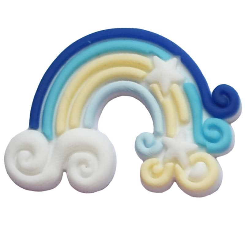 Blue highlight cloud end rainbow 88-45 - Shoe Charm