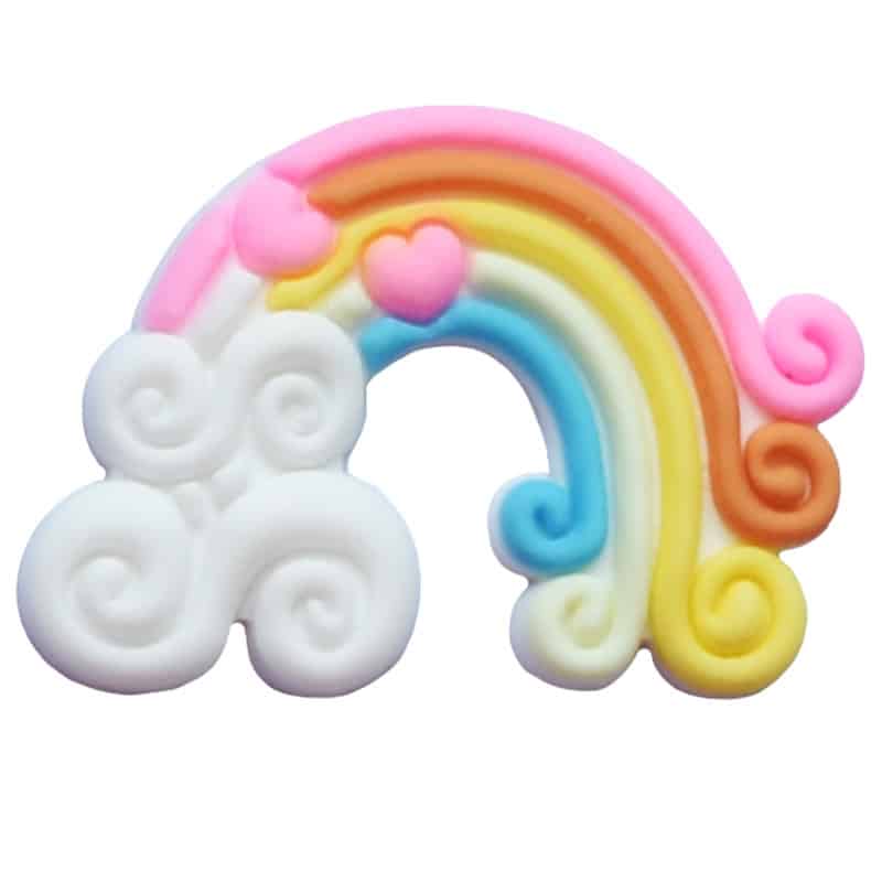 Swirling cloud rainbow 88-46 - Shoe Charm