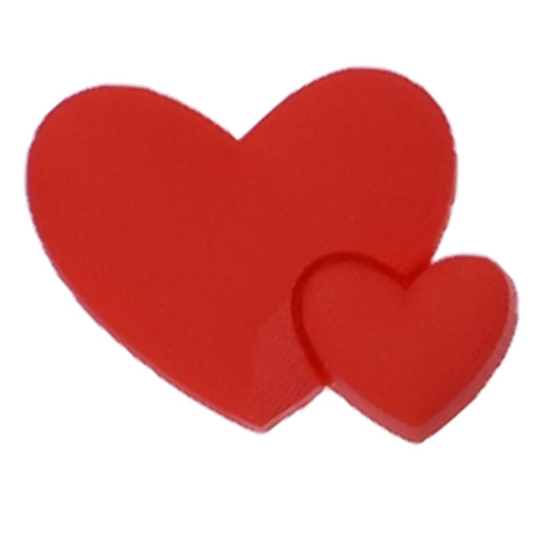 Hearts twin red 88-53 Shoe Charm