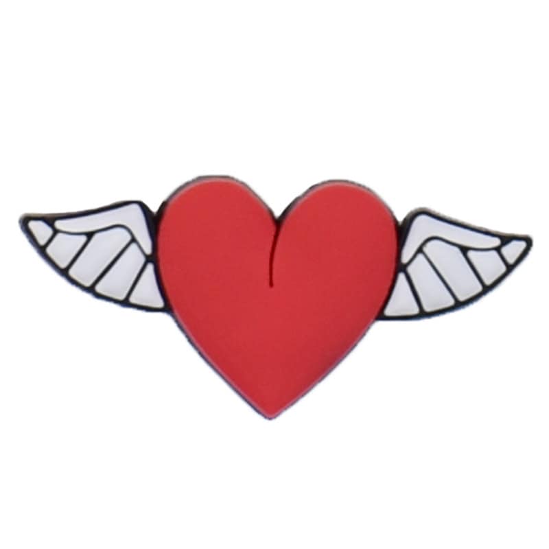 Flying red heart symbol 88-54 Shoe Charm