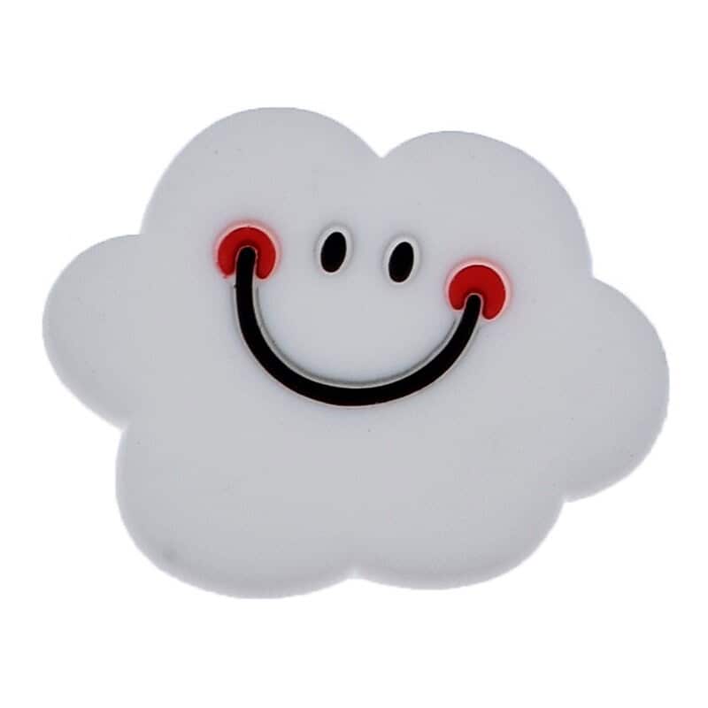 Smiley white cloud 88-63 - Shoe Charm